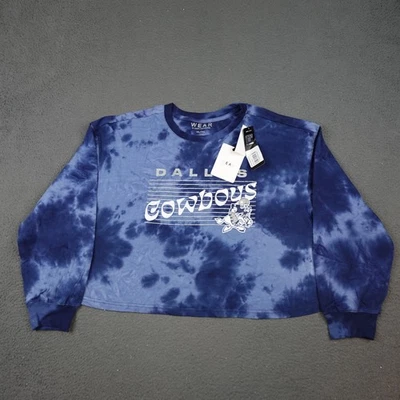 Camisa Dallas Cowboys Mujer XL Azul Tie Dye NFL Fútbol USAR Erin Andrews Foto 1 de 4