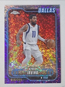 Tarjeta #117 Topps cromada KYRIE IRVING 2024-25 base púrpura mota/299 SP COMO NUEVA - Imagen 1 de 2