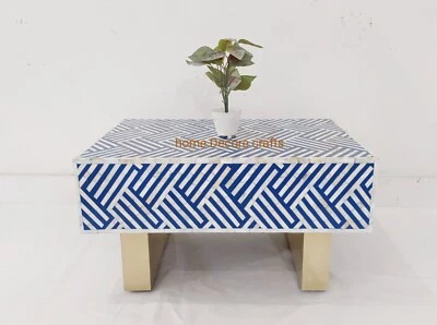 handmade mother of pearl inlay coffee table , mop center table , mop table - Image 1 of 4