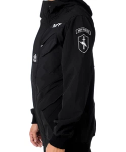 Neff Custom Threads Snowboarding Military Style Hooded Softshell Jacket Mens S - Picture 1 of 8