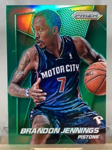 2014-15 Panini Prizm Brandon Jennings #39 Green Prizm Pistons 0270 - Picture 1 of 2