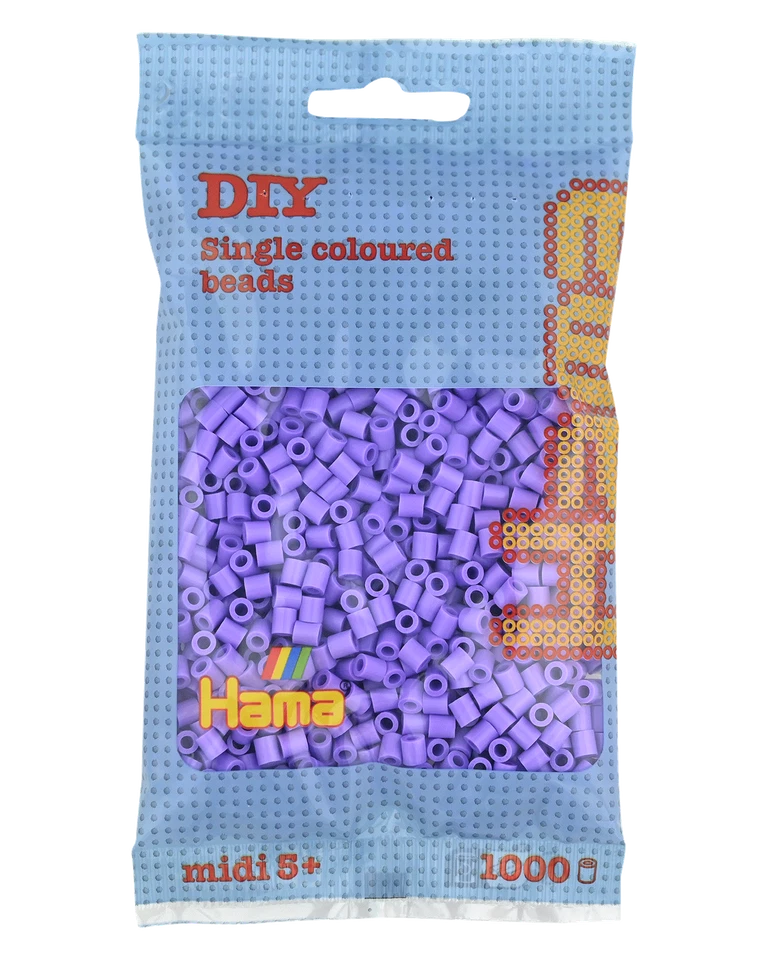 1000 Midi Bügelperlen - Pastell-Lila 207-45 Ø 5 mm Hama Perlen Steckperlen Beads