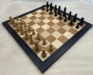 Luxury Chess Board Handmade Maple/cherry 20.75x20.75 Rustic Finish - Picture 1 of 4