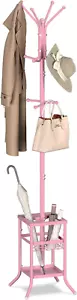 Coat Rack Freestanding, Coat Tree with Umbrella Holder, Metal Coat Rack Stand wi - Picture 1 of 9