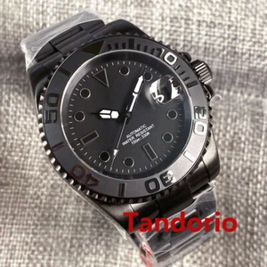 40mm NH35A Schwarz PVD Auto Datum Herrenuhr Saphirglas Keramik Drehlünette - Bild 1 von 8