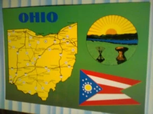 BEAUTIFUL VINTAGE POST CARD THE STATE OF OHIO - Picture 1 of 12