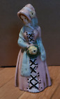 Antique Doorstop Cast Iron Victorian Colonial Woman Lady Pink 6.5”  5.5 lbs