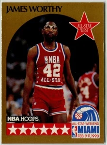 1990-91 NBA Hoops #26 James Worthy Los Angeles Lakers All-Star - Picture 1 of 2
