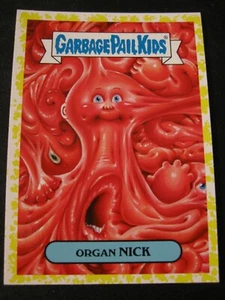ORGAN NICK 2019 Garbage Pail Kids Rev. of Oh the Horror-ible! #CH15a BS Yellow - Picture 1 of 2