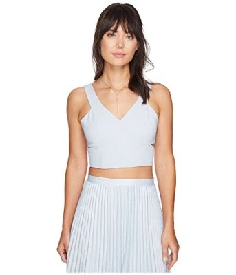 NWT Dolce Vita Lily Cropped Bustier Top Steel Blue Blouse * Small - Image 1 of 4