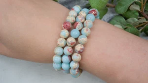 Agalmatolite Crystal Bracelet Healing Protection Stone Handmade Gemstone Jewelry - Picture 1 of 6