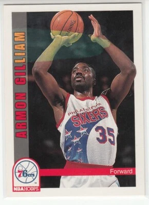 ARMON GILLIAM 1992-93 NBA Hoops #173 76ers Oddball Missing Ink Very Cool Mint - Image 1 of 2