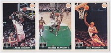 1991 Front Row - Draft Pick Promo Strip - Larry Johnson - Hornets - NrMt-Mt