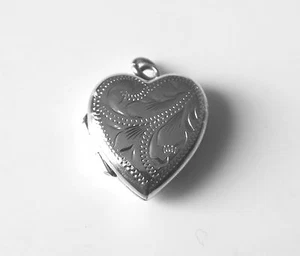 1x 925 Sterling Silver Heart 22mm High Opening Photo Locket Pendant for Necklace - Picture 1 of 2