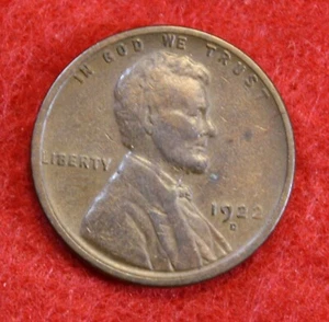 1922-D Lincoln Wheat Cent Penny Circulated Coin LW2336 - Picture 1 of 2