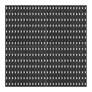 4 Pcs Plastic Pegboards, Peg Board Wall Organizer for Workbench, Black - Picture 1 of 6