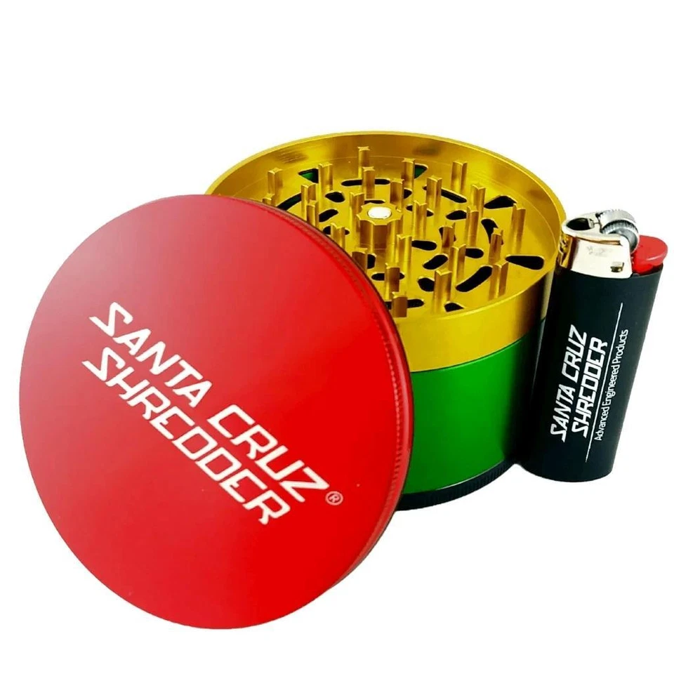 Trituradora Santa Cruz JUMBO 4.0" Rasta 4 Piezas Aluminio Amoladora Agarre Texturizado Foto 1 de 1