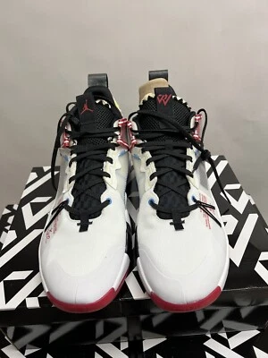 RARE New Nike Jordan Westbrook Why Not Zero.2 White/Red/Silver/Blue  Promo! Sz14 - Image 1 of 4