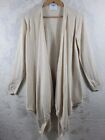 Old Navy Women's Small Maternity Cardigan Sweater Open Front Beige Cotton Blend