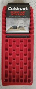 Brand New Cuisinart Dish Drying Mat With Rack Red -  16" x 18" 
