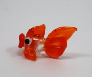 7KD orange goldfish gold fish MINIATURE GLASS FIGURINE mini animal world er75044 - Picture 1 of 7