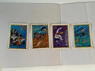 Vintage 90s 1996 USA Olympic Looney Tunes Prism Stickers Vending Machine - Image 1 of 4