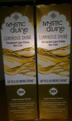 2VV Mystic Divine Violet Darkest Brown Perm Hair Color Luminous Shine Lot Of 2 - Image 1 of 4