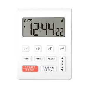 Reloj Temporizador Cocina Digital 4 Pistas Cuenta Atrás/Arriba Alarma Alta Múltiples Escenas - Imagen 1 de 7