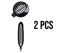 Banana Hair Clip 2 pcs Barley Twist Comb Clamp Grip Slide Fish Banana clip UK - Picture 1 of 11