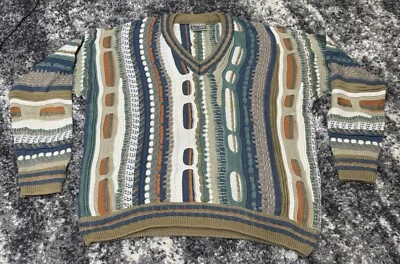 Vintage CARLO ALBERTO Australia 3D Knit Sweater Hip Hop 90s Multicolor-Men’s M - Image 1 of 4