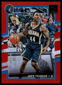2017-18 Donruss #90 Jeff Teague SN Holo Red Laser #/99 Minnesota Timberwolves - Picture 1 of 2