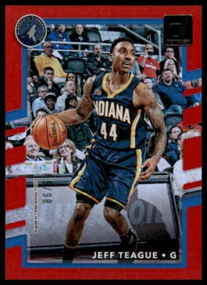 2017-18 Donruss #90 Jeff Teague SN Holo Red Laser #/99 Minnesota Timberwolves - Image 1 of 2