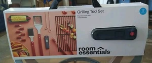 Room Essentials Stainless 17 Pc Grilling Tool Set W Pop Out Digital Thermometer - Picture 1 of 9
