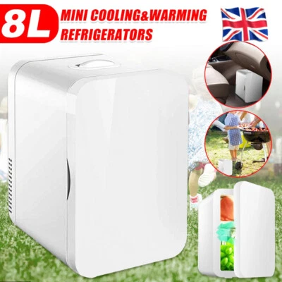 2 in1 8L Mini Fridge Home Car Drinks Beauty Freezer Cooler & WARMER Refrigerator - Image 1 of 4