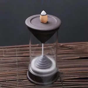 Hourglass Waterfall Backflow Incense Burner With Free 48 Cones - Picture 1 of 6