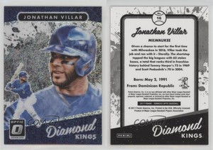 2017 Donruss Optic Diamond Kings Panini Rewards White Sparkle Jonathan Villar