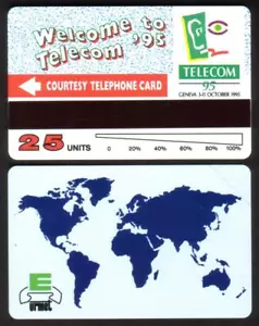 25u Welcome To Telecom '95 Höflichkeitstelefonkarte Genf 1995 neuwertig Telefonkarte - Bild 1 von 3