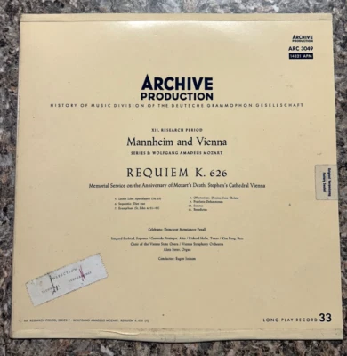 Vtg Archive Production-Mannheim + Vienna-German LP ARC 3048 - Image 1 of 4