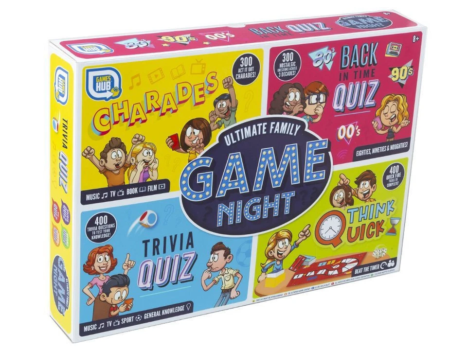 Giant Ultimate Party Games Compendium Set 4 in 1 Pub Quiz Trivia Charades - Image 1 of 1