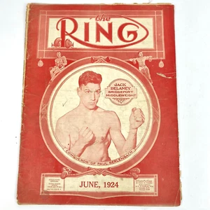 June 1924 The Ring Boxing Magazine Jack Delaney Middleweight Cover Vintage - Picture 1 of 18