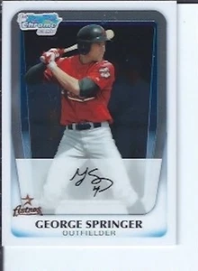 George Springer 2011 Bowman Chrome Draft  Prospect ( x 3 ) - Picture 1 of 1