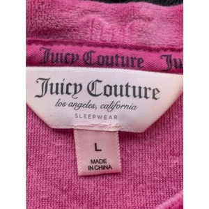 Juicy Couture Hot Pink Velour Sleep Set Size Large Loungewear Bling Plush Comfy - Picture 1 of 6