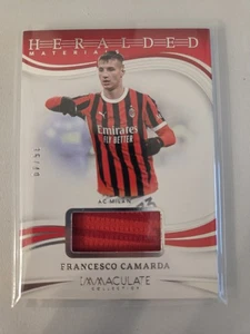 Francesco Camarda Heralded Materials Silver 35/49 2024-25 Panini Immaculate - Bild 1 von 2