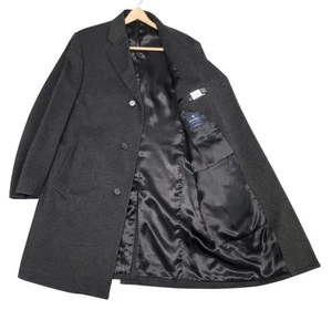 Brooks Brothers Loro Piana Overcoat Mens 42L Charcoal Wool Storm System Italy - Picture 1 of 14