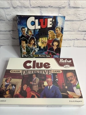 "Clue" Classic Detective Board Game Retro Series 1986 Edition Hasbro New Sealed  - Image 1 of 4