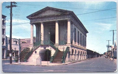 Vintage Charleston SC Market Hall Postcard Confederate Museum 1958 - Image 1 of 2