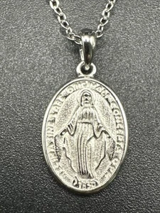 Neuzustand Sterling Silber 18" Jesus Christus Anhänger Halskette 925 - Bild 1 von 7