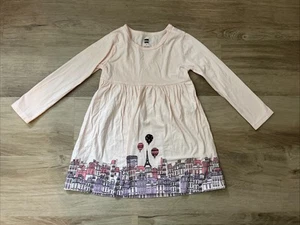Girls Tea Collection Dress Size 4 August 2023 Pink Paris Long Sleeve - Picture 1 of 5