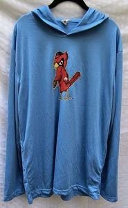 St. Louis Cardinals Blue Hooded Pullover XL Lightweight Mesh Long Sleeve Shirt - Picture 1 of 5