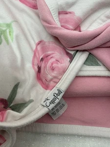 Copper Pearl Three-Layer Quilt Blanket Pink Floral Flower Rose Pink Girls Baby - Picture 1 of 18